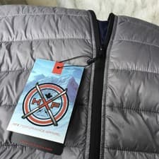 Image of HFX Lightweight Puffer Jacket Grey With Navy Lining Women’s OX Size 16-18 New 