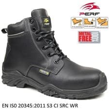 Image of Men Leather Waterproof Tradesman Safety Toe Cap S3 Ankle Boots Work Site Shoe Sz