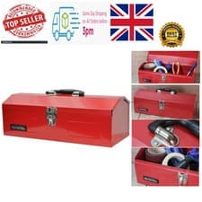 Image of Lightweight 1.75kg Metal Barn Toolbox with Clip Lock - Reliable Tool Storage