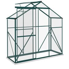 Image of Outsunny 6 x 2.5ft Polycarbonate Greenhouse Aluminium Green House, Green