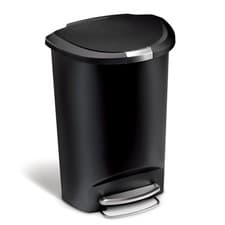 Image of simplehuman CW1355 50L Semi-Round Kitchen Pedal Bin with Lid Lock, Silent Soft