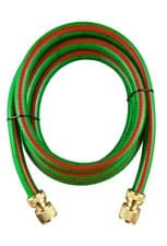 Image of Short Length Garden Water Hosepipe with Brass Connectors – Green or Yellow Hose