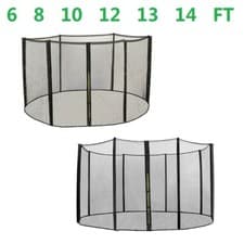 Image of REPLACEMENT TRAMPOLINE SAFETY NET ENCLOSURE SURROUND 6FT 8FT 10FT 12FT 13FT 14FT