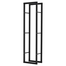 Image of HOMCOM 150cm Metal Firewood Log Holder Rack Elevated Design, Refurbished