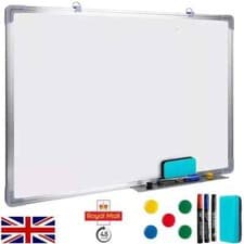 Image of MAGNETIC WHITEBOARD SMALL LARGE WHITE BOARD DRY WIPE NOTICE OFFICE SCHOOL HOME