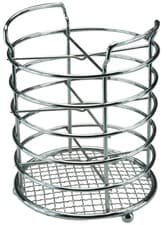 Image of Chrome Cutlery Holder Utensil Wire Kitchen Storage Stand Tidy Organiser Rack