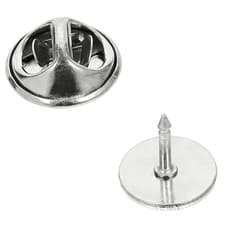 Image of Set Of 20 Sturdy Stainless Steel Badge Holders For Professional Use