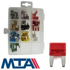 Image of MTA Branded Mini Blade Fuses - Top Quality 2 AMP - 30 AMP 65 Piece Assorted Box