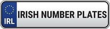 Image of IRISH IRELAND NUMBER PLATES STANDARD SIZE TWO WHITE  FREE DELIVERY FAST