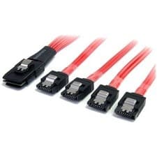 Image of Startech 50Cm Serial Attached Scsi Sas Cable Sff-8087 To 4X Latching Sata Sas/Sa