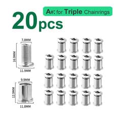 Image of 5/20Pcs M8 Bicycle Chainring Bolts & Nuts MTB Road Bike Crankset Fixing Screws
