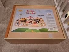 Image of Bigjigs Rail Wooden Freight Train Track Play Set with Storage Box