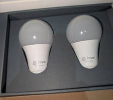 Image of 2 x Hive Active Light Bulb Dimmable 9W Warm White E27 Screw Fitting