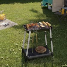 Image of Garden Charcoal BBQ Black Portable Outdoor Barbecue Grill Compact Foldable