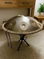 Image of Handpan Drum D Minor GOLD 9 Notes 440Hz Stainless Steel w/ custom bag