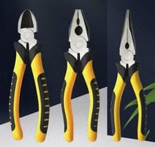 Image of 3x Combination Heavy Duty Pliers Set Soft Grip/Combination/Long Mouth UK
