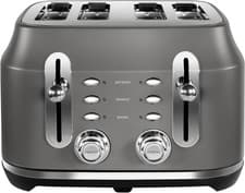 Image of Rangemaster RMCL4S201GY Classic Grey 2.1Kw 4 Slice Toaster with Defrost, Cancel 
