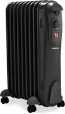 Image of Oil Filled Radiator Portable Electric Heater Thermostat 9 Fins Column - Home