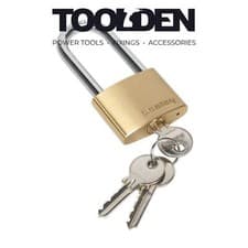 Image of Sealey PL102L Brass Body Padlock Long Shackle 50mm