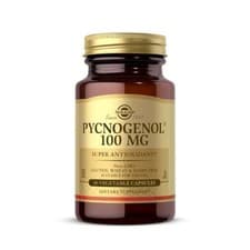Image of Solgar Pycnogenol 100mg - Derived from Pine Bark 30 count (Pack of 1), Brown 