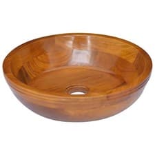 Image of Basin Wash Wooden Washroom Bathroom Sink Hardwood Living Space vidaXL