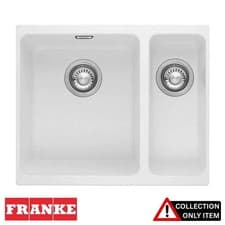 Image of Franke Sirius 1.5 Bowl Polar White Tectonite Undermount Kitchen Sink SID160 WHT