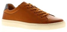 Image of Hush Puppies Mens Trainers Casual Colton Cupsole Leather Lace Up tan UK Size