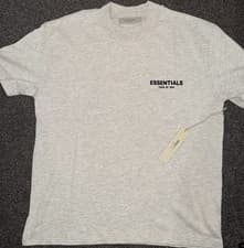 Image of Fear Of God Essentials T-Shirt Cream | Large Back Logo | New With Tags