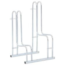 Image of Bicycle Stand for 2 Bikes Floor Freestanding Galvanised Steel