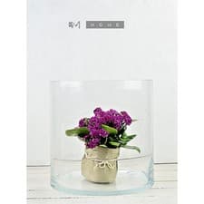 Image of Large Handmade Cylinder Glass Vase 30 cm x 30 cm