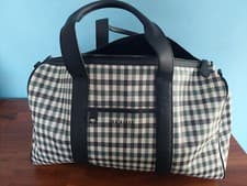 Image of Ted Baker Holdall Bag (White/Green Checkered Pattern)