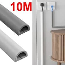 Image of 10M D-Line Trunking Self Adhesive Cable Management Hide Cover Dline Plastic Wire