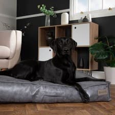 Image of Scruffs Knightsbridge Luxury Dog Mattress - Eco Leather Fabric Dog Bed - M & L