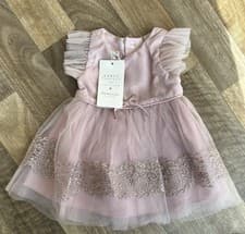 Image of Monsoon Girls Pink Dress - 0-3 Months - Bridesmaid/Party Dress/Photoshoot -  New
