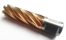 Image of TiN Coated Annular Cutter - 50mm Depth Cut - Weldon Shank Sizes 12mm - 30mm
