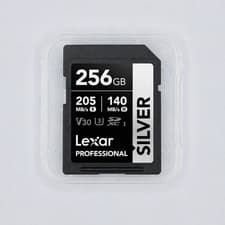 Image of Lexar 256GB SD Card Professional SILVER UHS-I V30 U3 205MB/s SDXC 4K