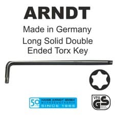Image of Torx Key T20 Solid Wrench Star Key LONG Double Ended L-Shaped Allen Key 6060