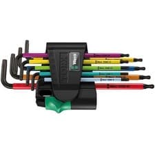 Image of Wera 073599 9 Piece Multi Colour Ball End Security Tamper Torx Key Set T8-T40
