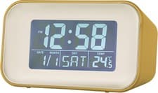Image of Acctim 15861 Alta yellow alarm clock with indoor temperature