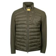 Image of Parajumpers Jayden Hybrid Jacket Deep Moss UK Large RRP £355 Certilogo BNWT 