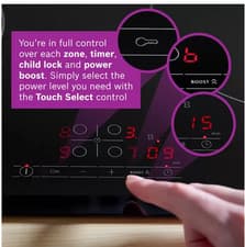 Image of Bosch Series 4 60cm 4 Zone Induction Hob with Bevelled Front PIE631BB5E