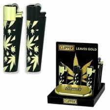 Image of PERSONALISED ENGRAVED METAL CLIPPER LIGHTER - BLACK BLUE GOLD Christmas Gift