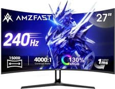 Image of Amzfast 27" Curved Gaming Monitor 240Hz FHD 1ms 1500R VA Panel – AMZG27C1 Pro