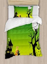 Image of Halloween Duvet Cover Set Dancing Witch