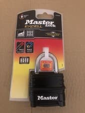 Image of Master Lock Excell 4-Digit Black Finish Combination 50mm Padlock MLKM178
