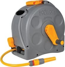 Image of Hozelock - 2-in-1 Compact Hose Reel 25m : Portable or Wall-mounted Plastic Reel