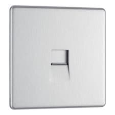 Image of BG Nexus Screwless Single Telephone Master Socket 1 Gang Brushed Steel - FBSBTM1