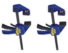 Image of 2 Irwin 12"/300mm Quick-Grip Change TWIN Clamp & Spreader,136kg Force,T5122QCEL7