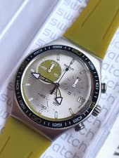 Image of Swatch Irony Chrono YCS565 Green Wink New