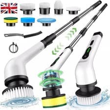 Image of Rechargeable Cordless Spin Scrubber Electric Turbo Scrub Cleaning Brush 9 IN 1